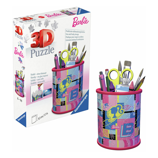 Boîte à crayons puzzle 3D Barbie, 54 pcs.