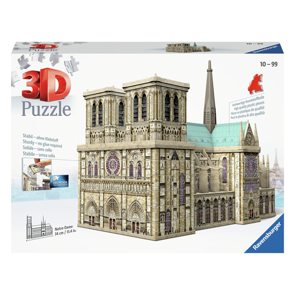 3D-Puzzle Notre Dame Paris, 216 Teile.