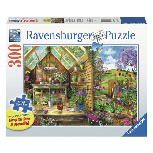 Puzzle Blick ins Gartenhaus, 300 Teile.