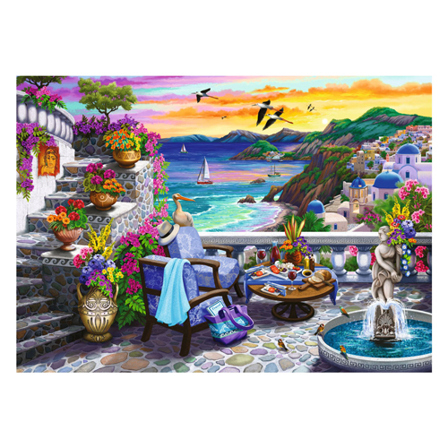 Puzzle Coucher de soleil de Santorin, 300 pcs.