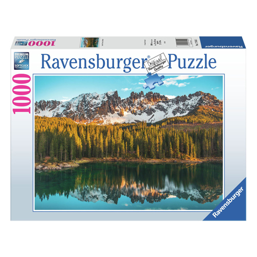 Puzzle Italienische Landschaften Lago Di Carezza, 1000 Teile.