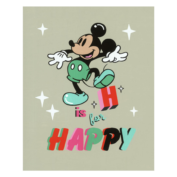 CreArt Schilderen op Nummer - H Is For Happy Mickey Mouse