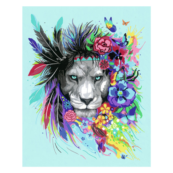 CreArt Peinture par numéros – Lion bohème