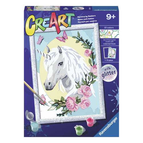 CreArt Peinture par numéros – Portrait de licorne