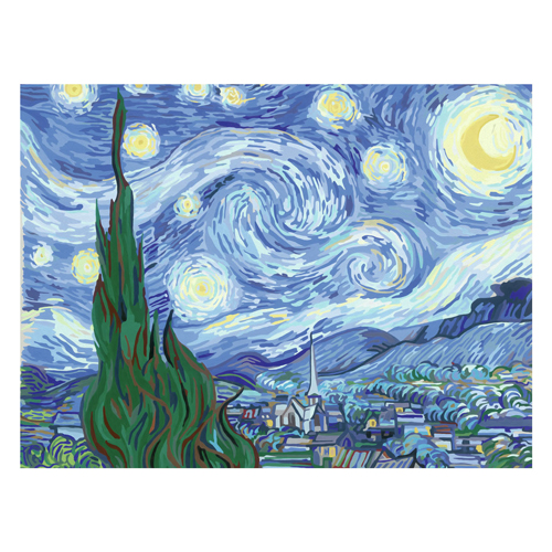 CreArt Peinture par numéros – La nuit étoilée Van Gogh