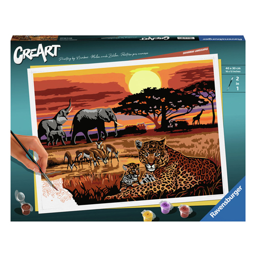 CreArt Peinture par numéros – Paysages de savane