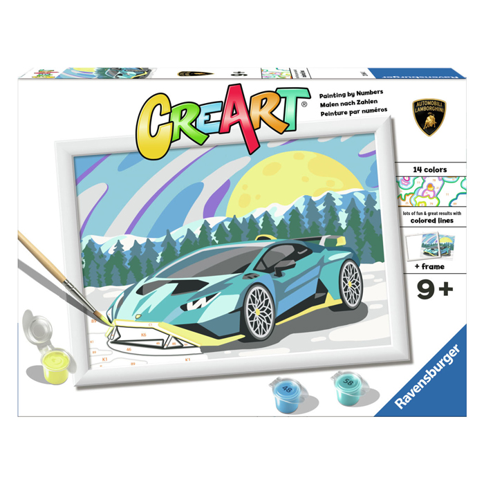 CreArt Peinture par numéros – Lamborghini bleue