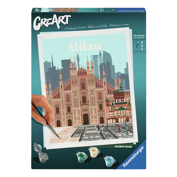 CreArt Peinture par numéros – Milan coloré