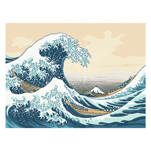 CreArt Schilderen op Nummer - Hoksusai: The Great Wave