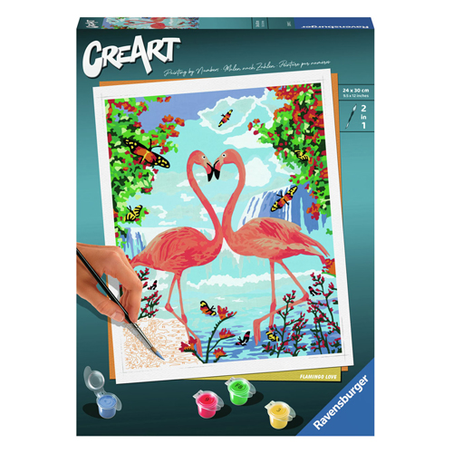 CreArt Peinture par numéros – Flamingo Love