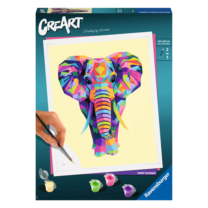 CreArt Peinture par numéros - Éléphant