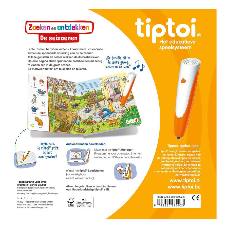 Tiptoi Boek Zoeken en Ontdekken: De Seizoenen