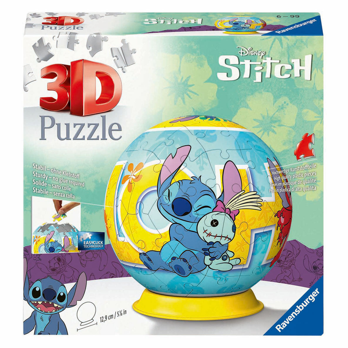 3D Puzzelbal Stitch en Pop, 54st.