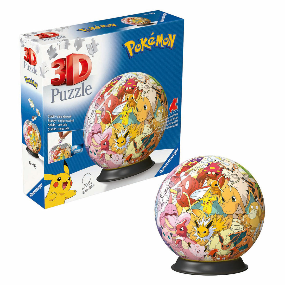 3D Puzzelbal Pokémon Karakters, 54st.