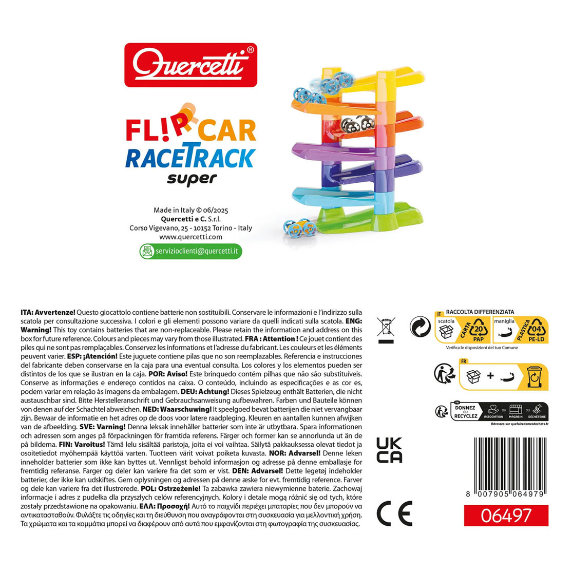 Quercetti Autoracebaan Flip Auto