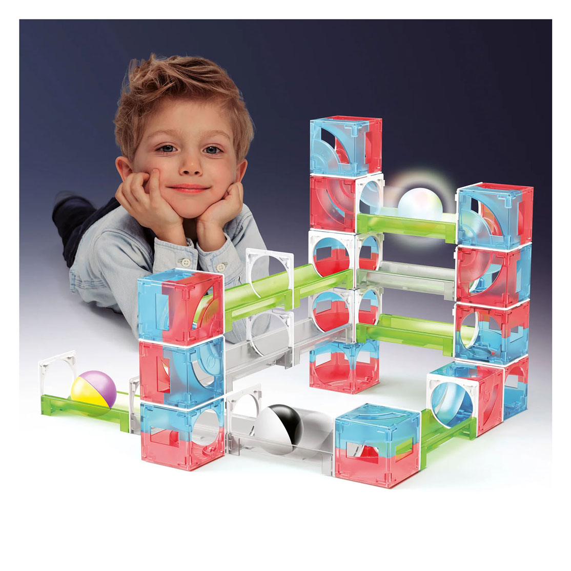 Quercetti Cuboga Knikkerbaan - 70dlg.