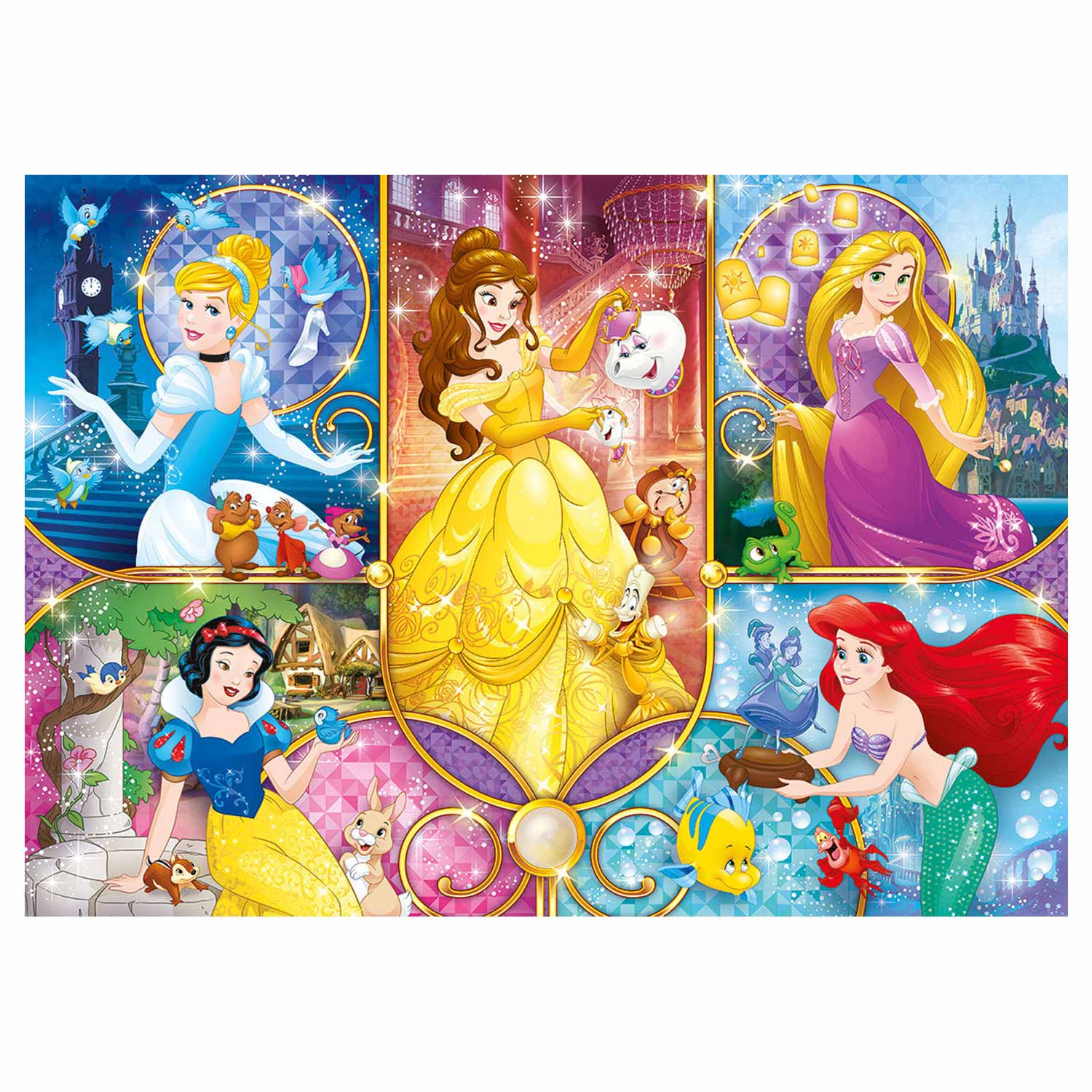 Clementoni Brilliant Puzzle Disney Prinses, 104.