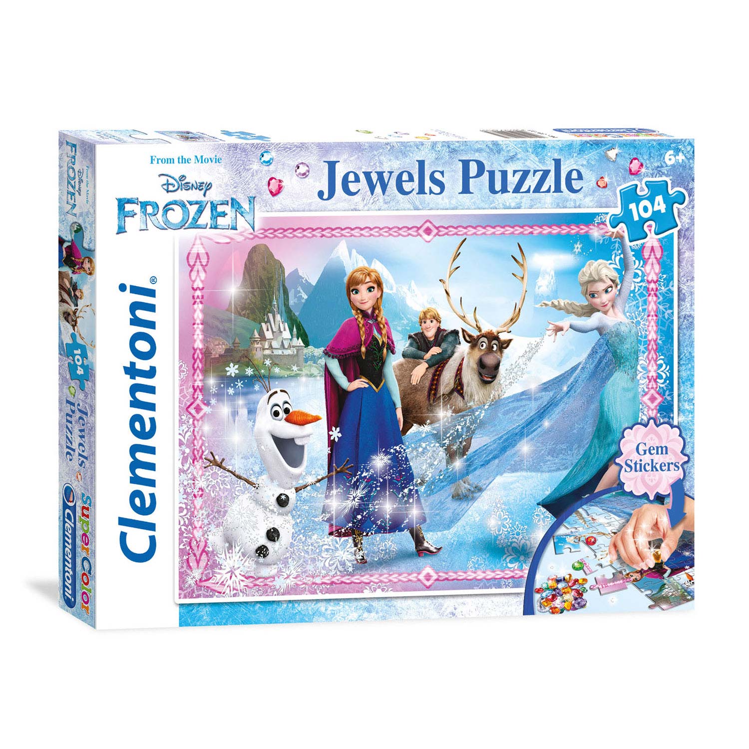 Clementoni Jewels Puzzel Disney Frozen, 104st.
