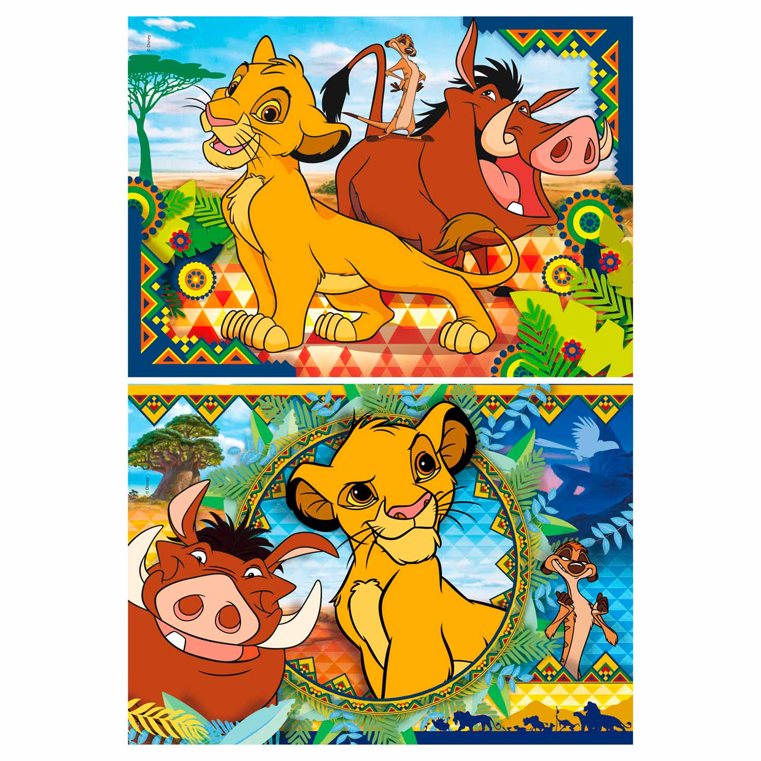 Clementoni Puzzle Der König der Löwen, 2x60 Teile.