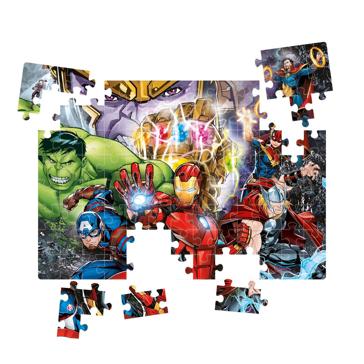 Clementoni Brilliant Puzzle Marvel Super-héros, 104 pièces.
