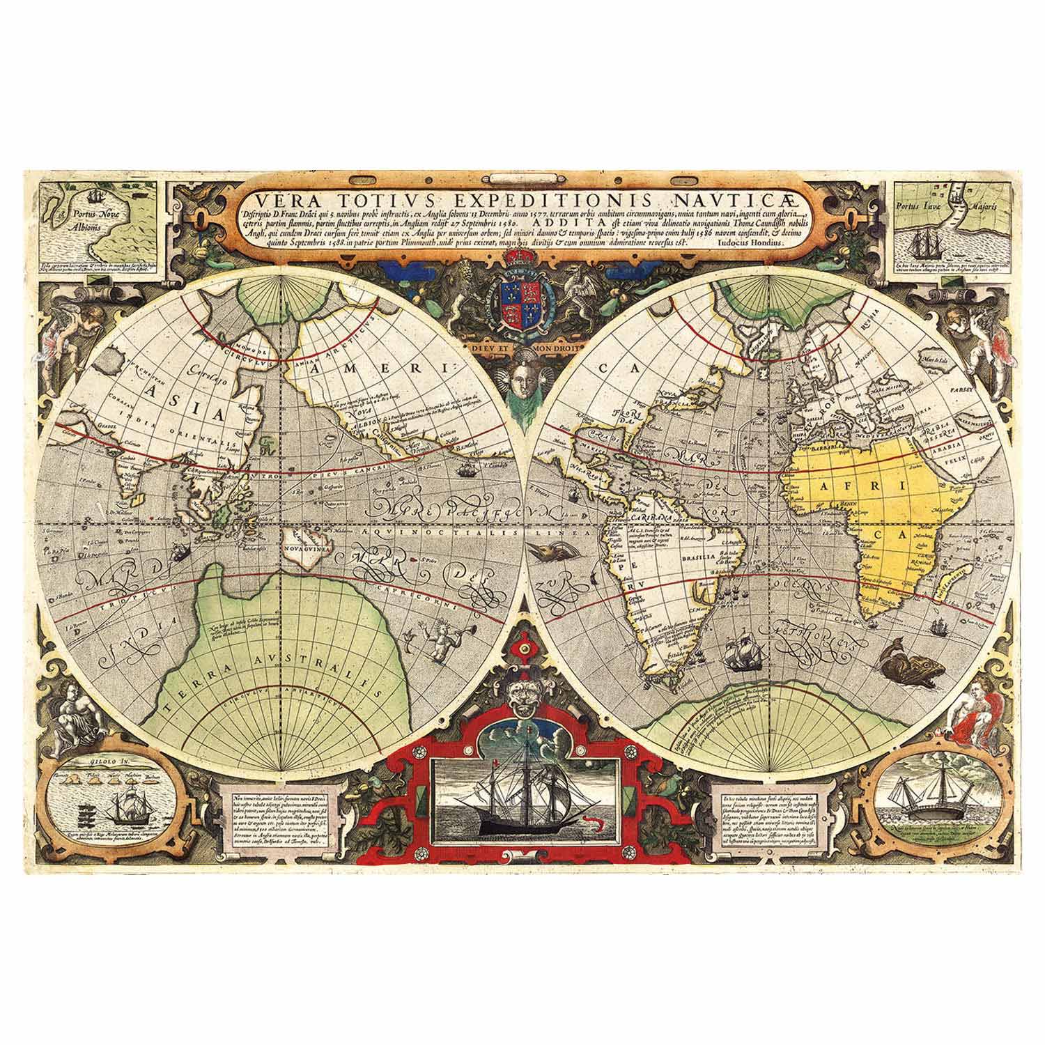 Clementoni Puzzle Nautische Weltkarte, 6000 Teile.
