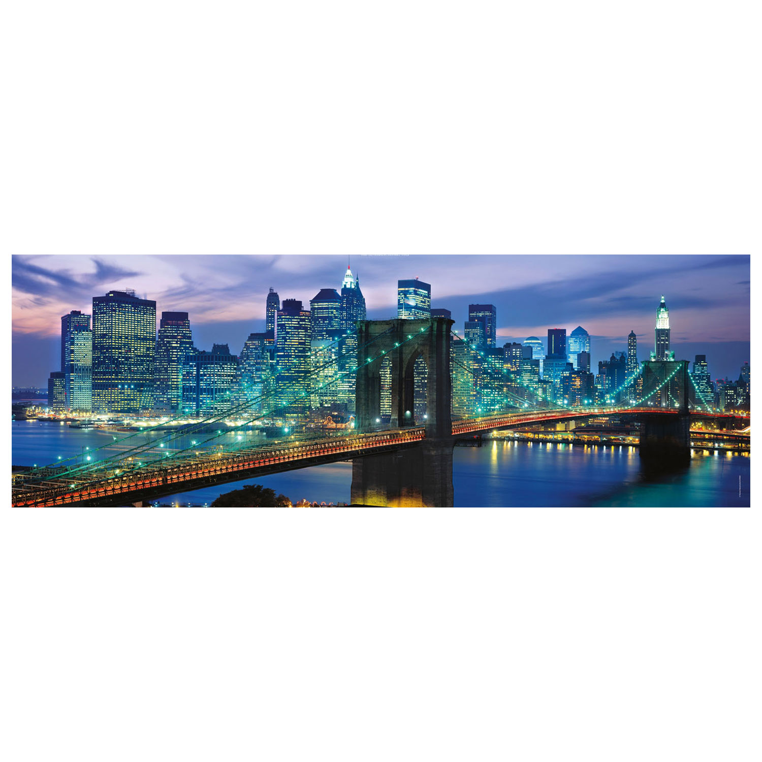 Clementoni Panorama Puzzle New York Pont de Brooklyn, 1000 pièces.