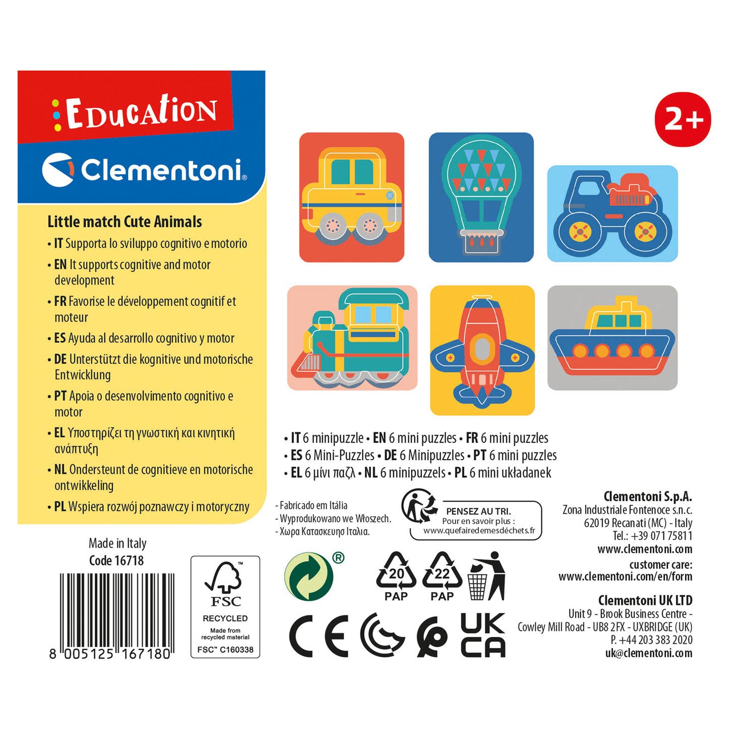 Clementoni Education – Kleine Streichholzfahrzeuge