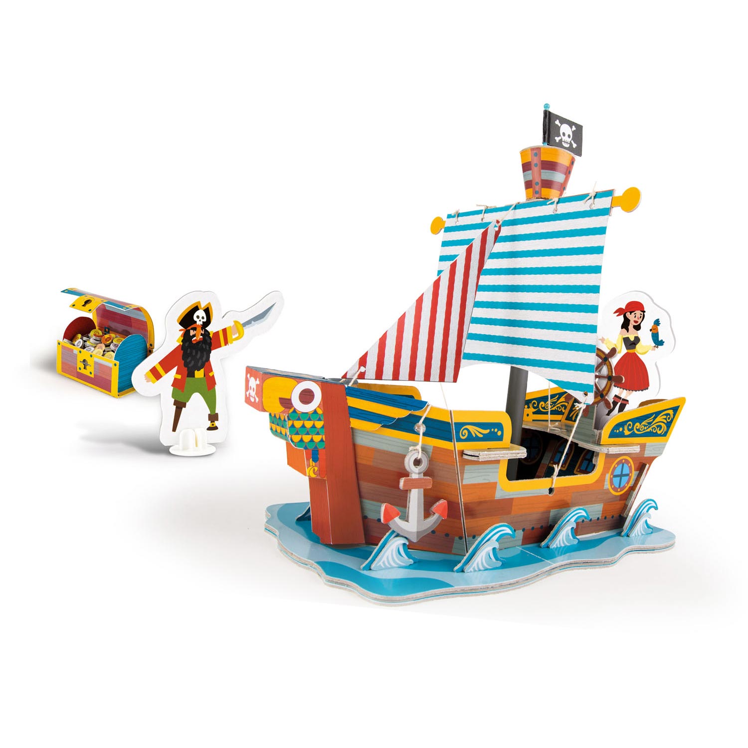 Clementoni Education - Construisez et jouez avec un bateau pirate