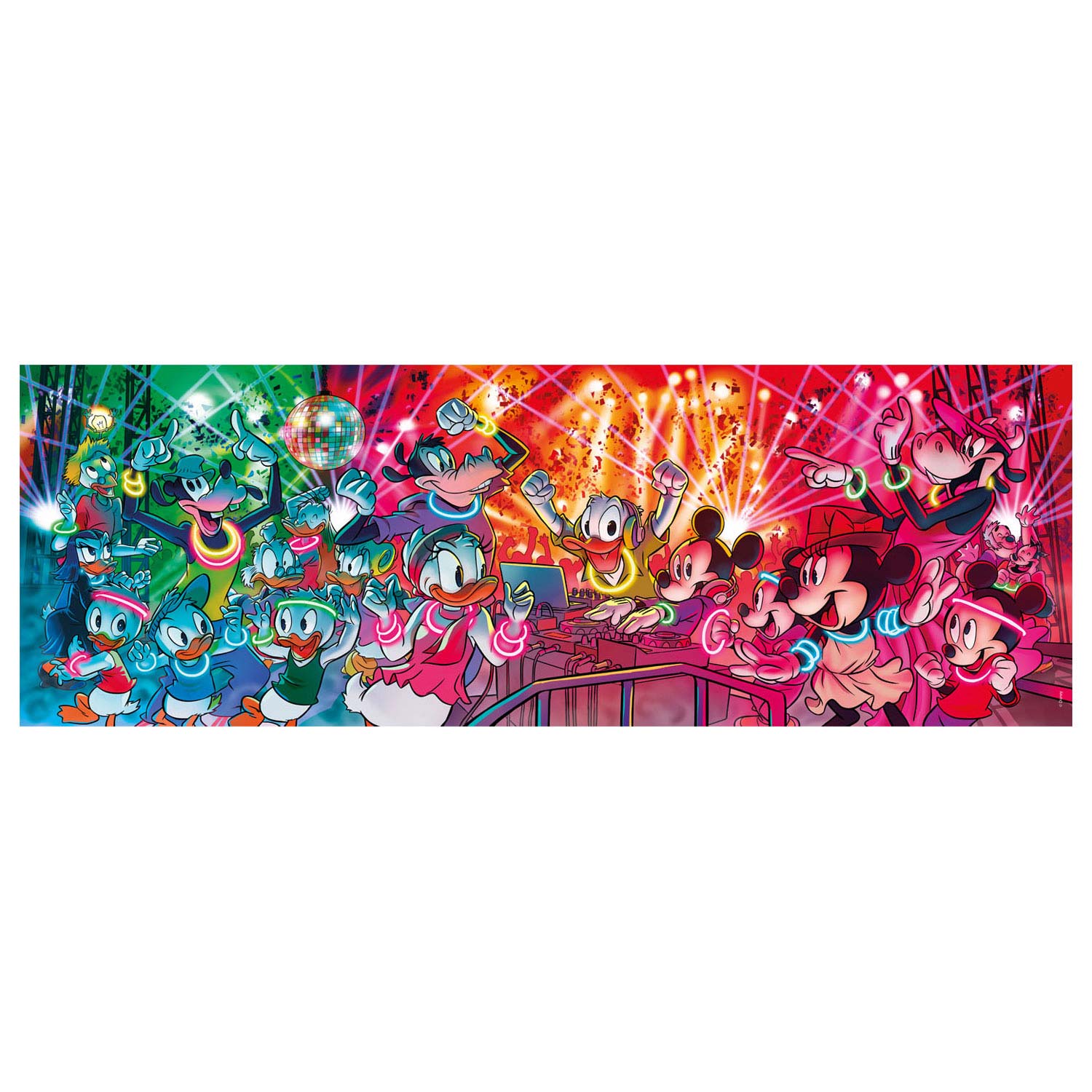 Clementoni Puzzle panoramique Disney classique, 1000 pièces.