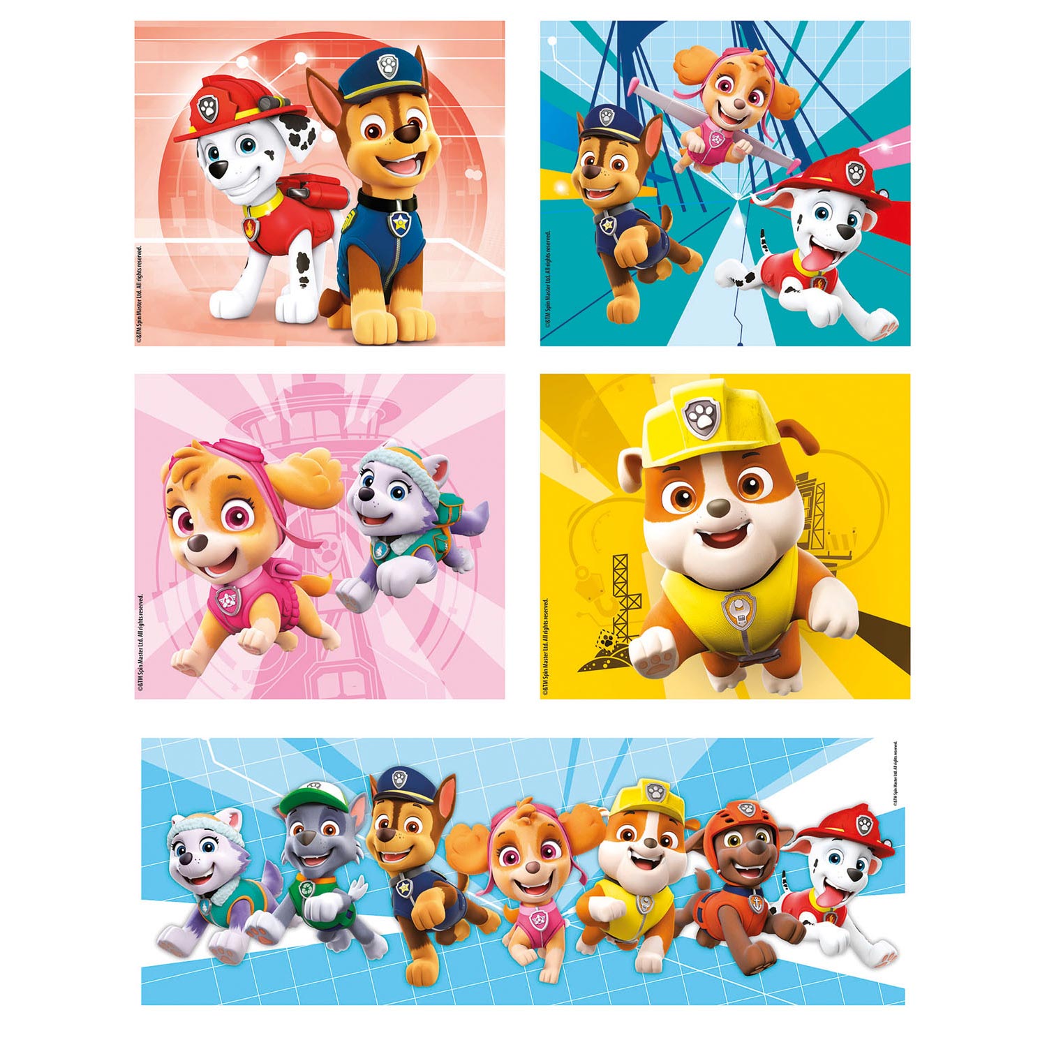 Clementoni Puzzles PAW Patrol, 10in1