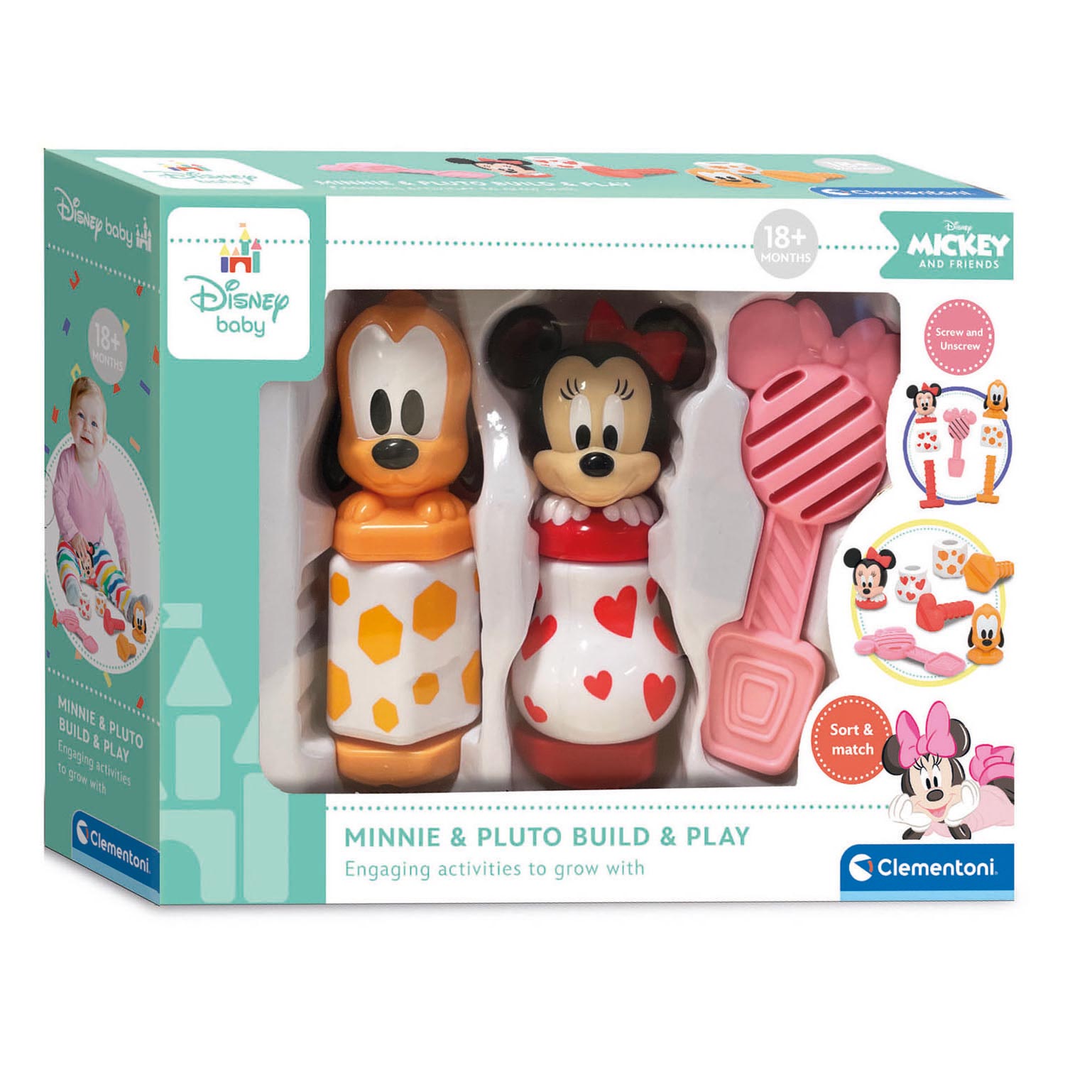 Clementoni Disney Baby – Minnie Mouse zum Bauen und Spielen