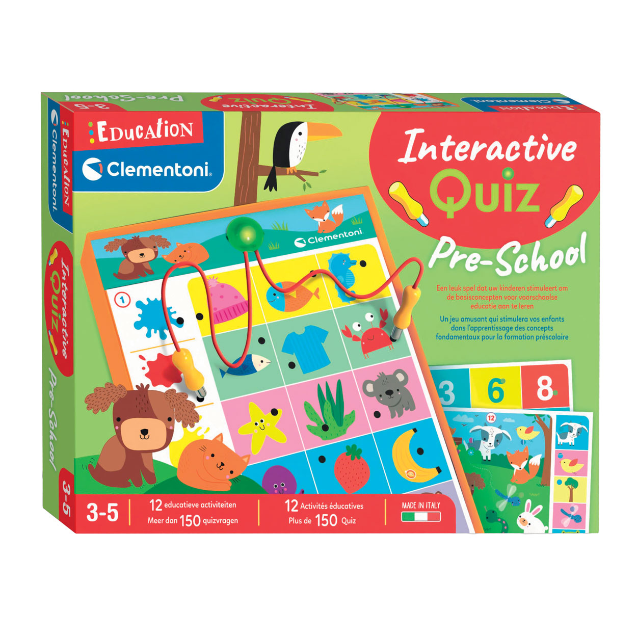 Clementoni Education – Interaktives Quiz-Lernspiel für Vorschulkinder