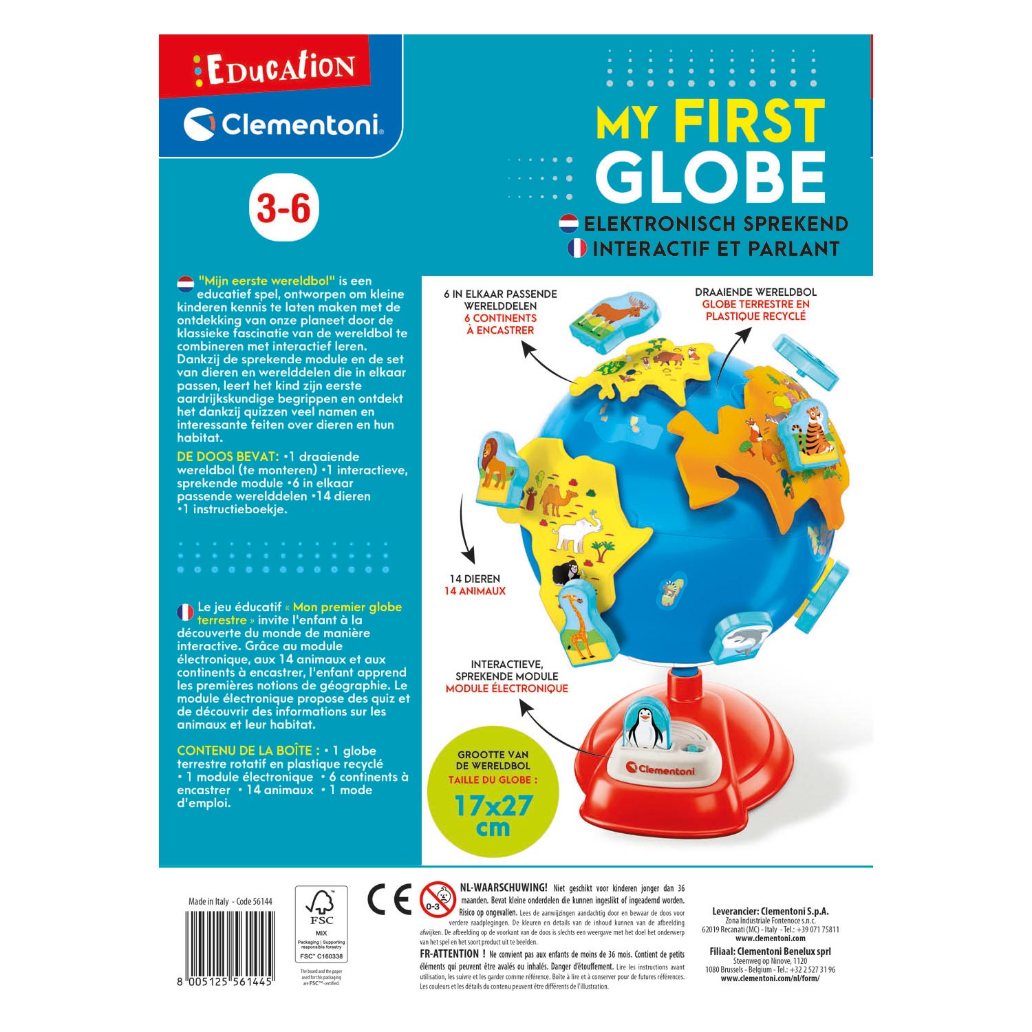 Clementoni Education – Mein erstes Globus-Lernspiel