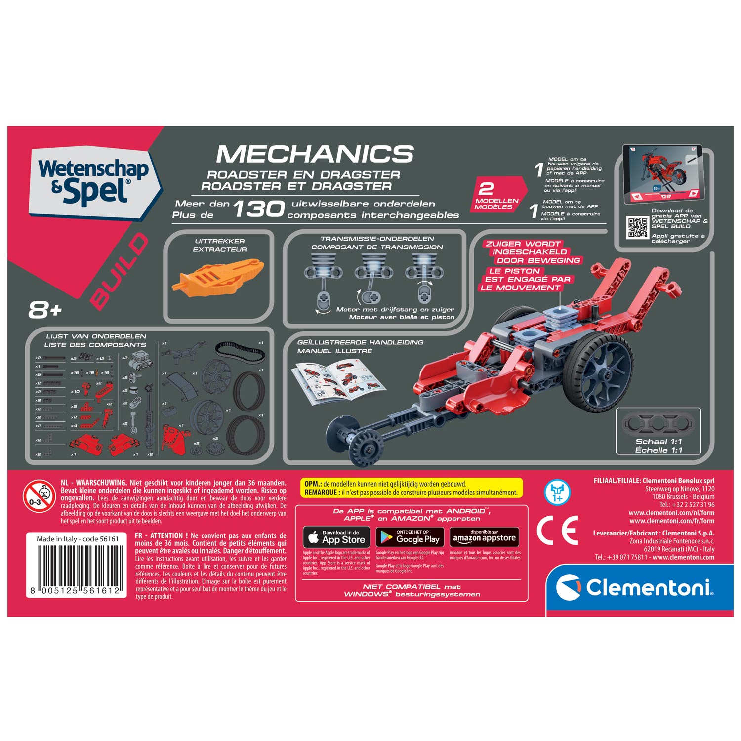 Clementoni Science & Play Mechanics - Roadster, 2en1