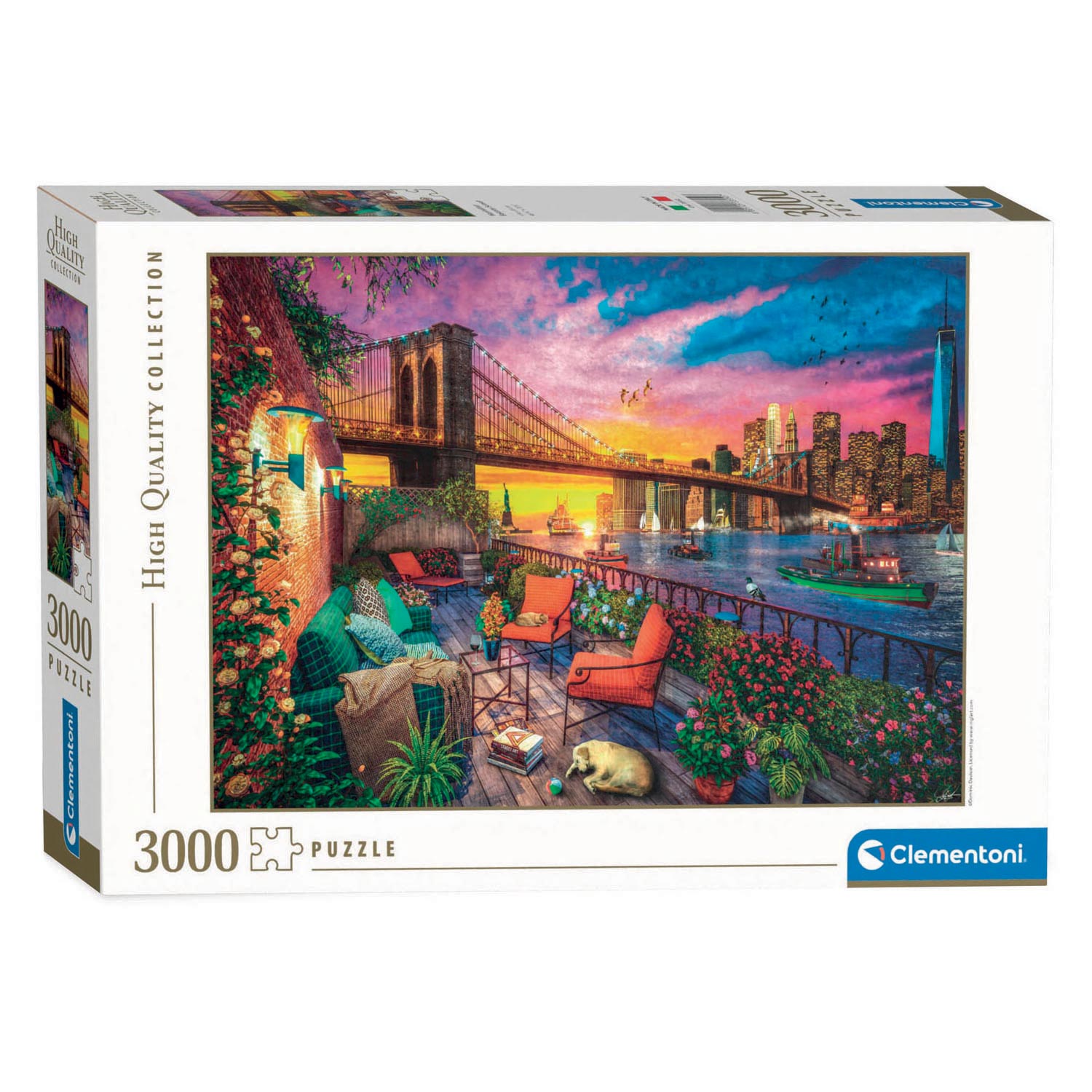 Clementoni - Puzzle High Quality Collection Manhattan Balcony Sunset - 3000 stukjes - 33552