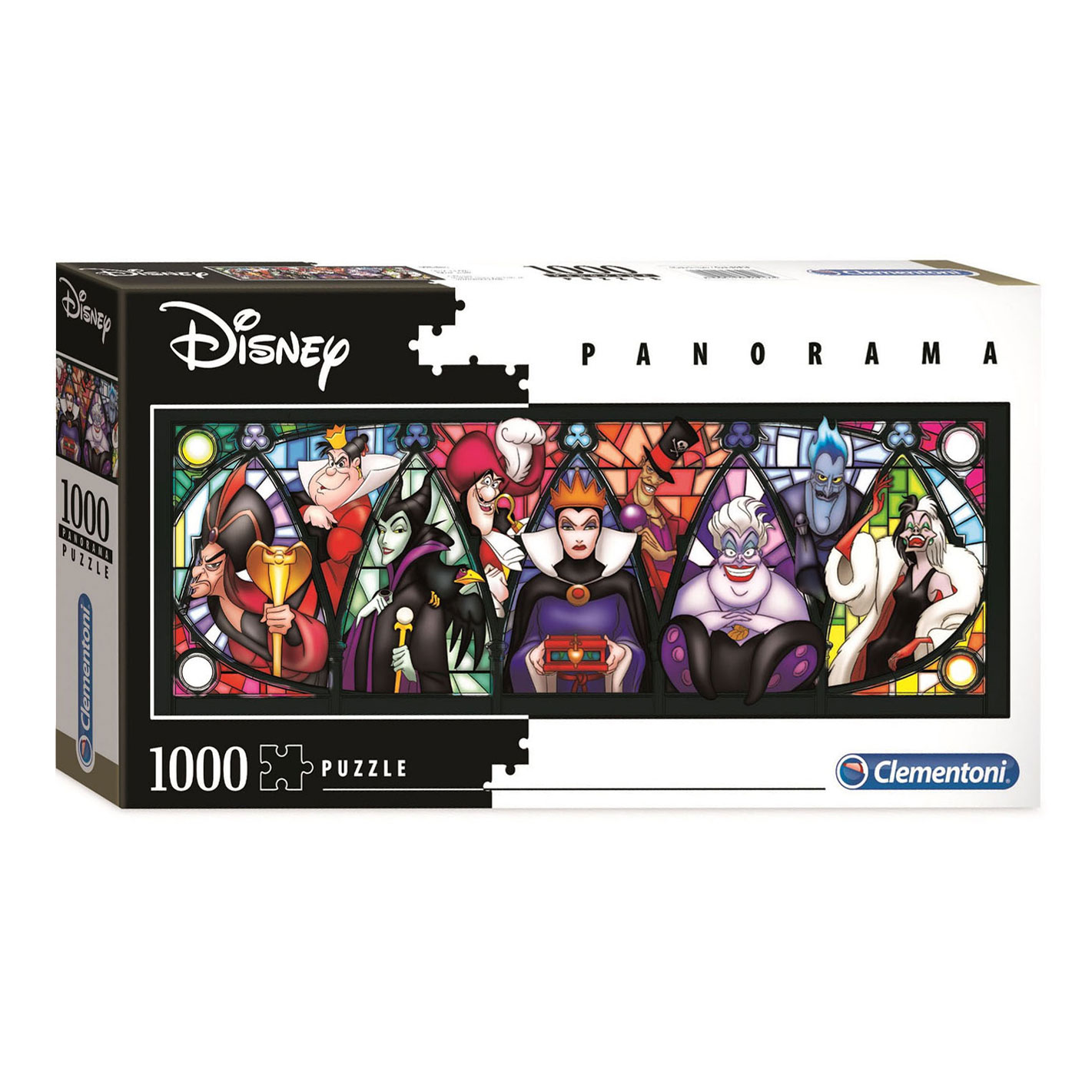 Clementoni Puzzle Panorama Disney Villains, 1000 Teile.