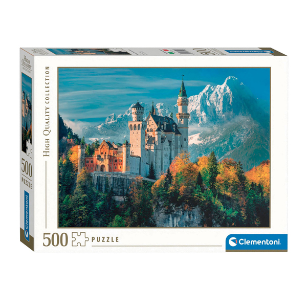 Clementoni - Puzzel 500 Stukjes High Quality Collection Neuschwanstein Castle, Puzzel Voor Volwassenen en Kinderen, 14-99 jaar, 35146