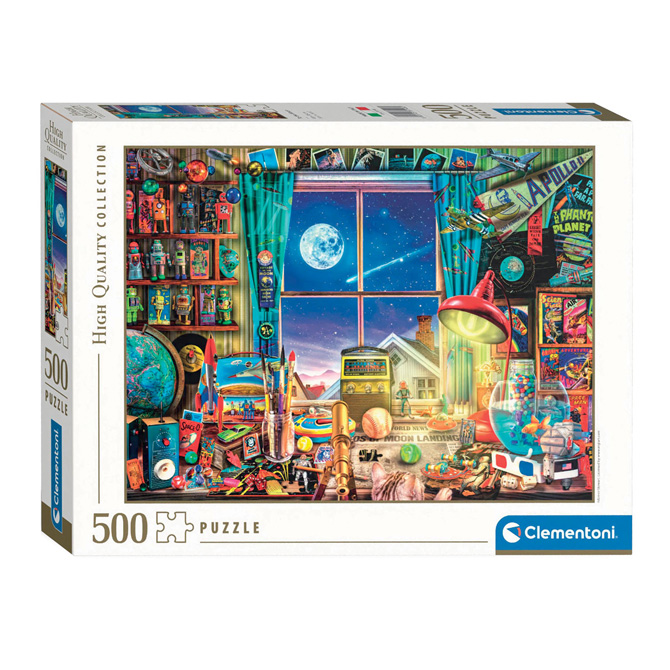 Clementoni - Puzzel 500 Stukjes High Quality Collection To The Moon, Puzzel Voor Volwassenen en Kinderen, 14-99 jaar, 35148