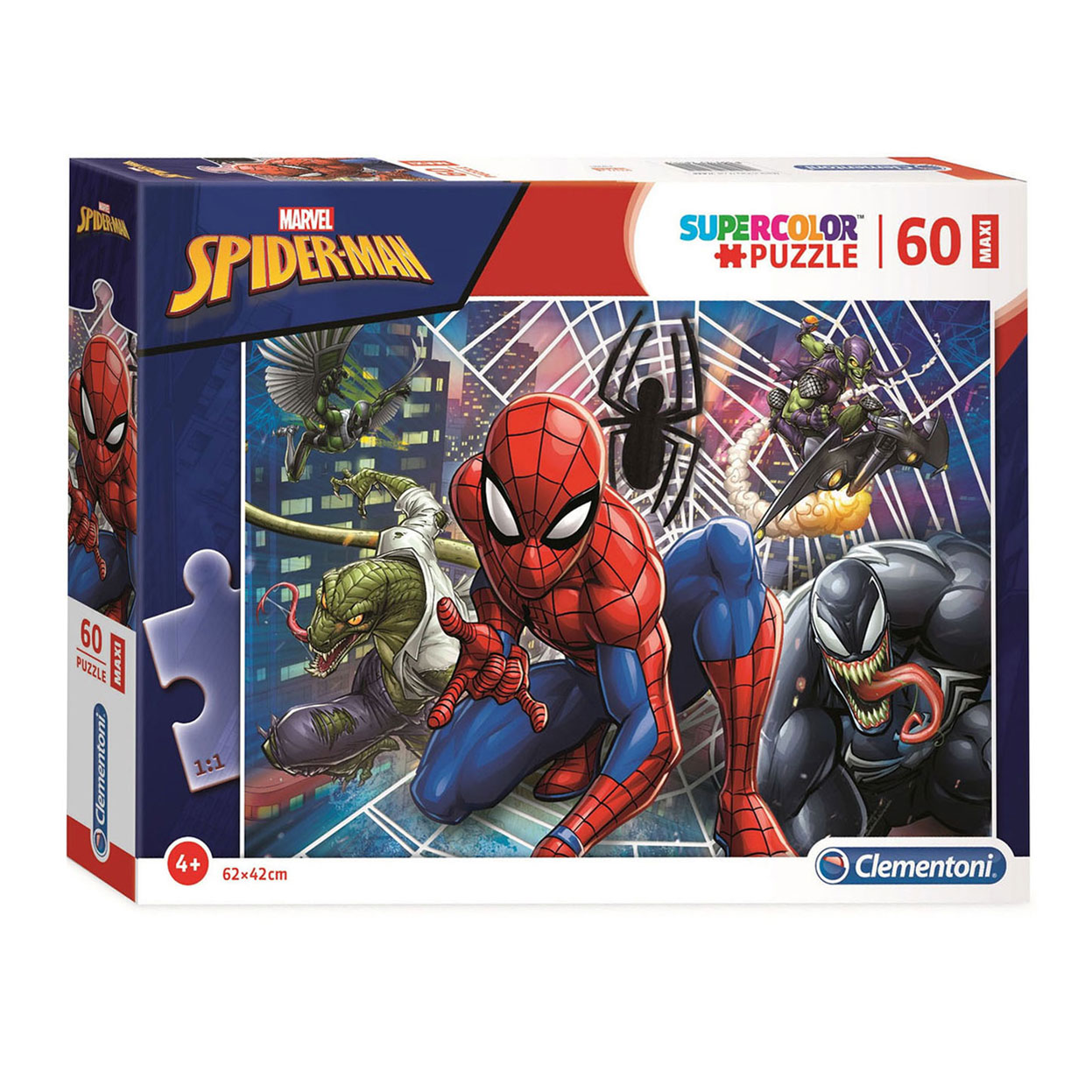 Clementoni Puzzle Super Color Maxi Spiderman, 60 Teile.