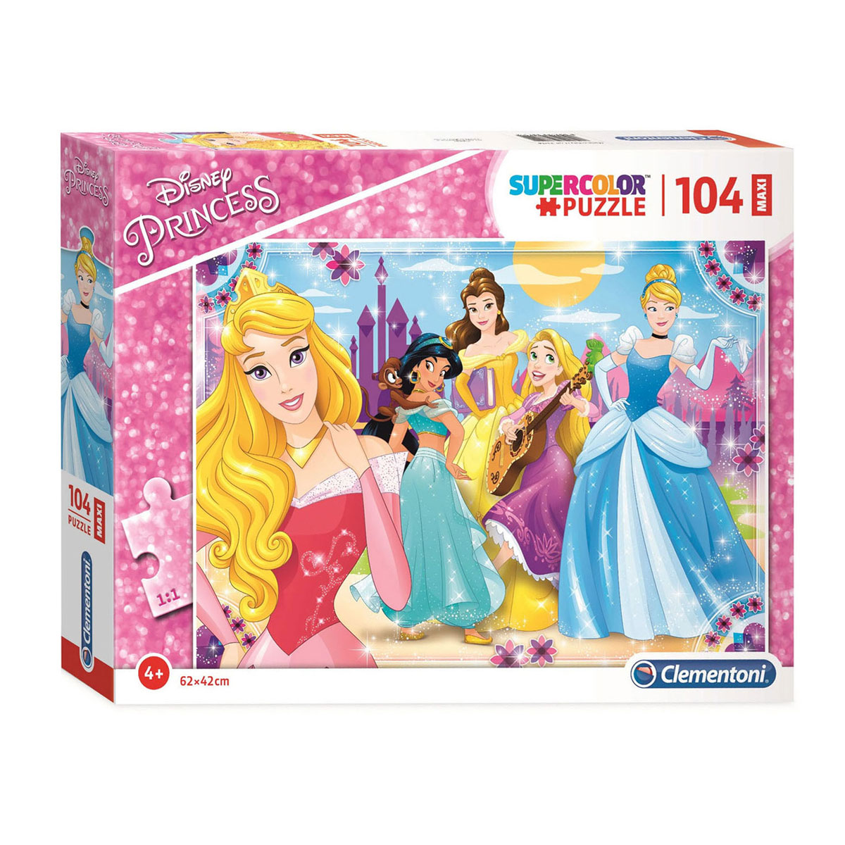 Clementoni Puzzle Super Color Maxi Disney Prinses, 104 Teile.