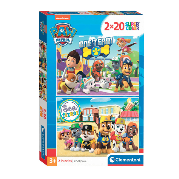 Clementoni Puzzle Super Color Pat' Patrouille, 2x20pcs.