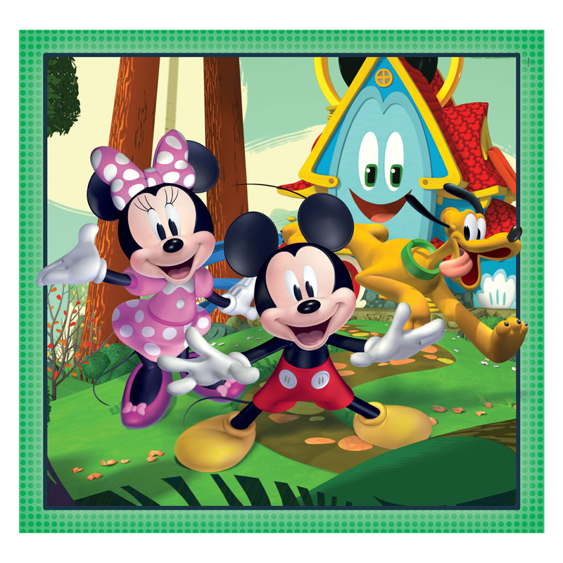 Clementoni Puzzle Super Color Square Mickey et ses amis, 3x48 pièces.