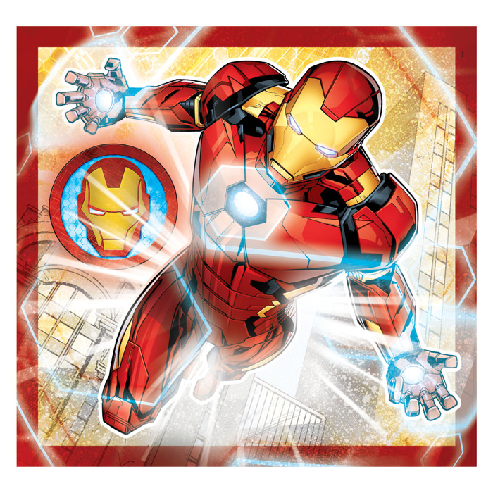 Clementoni Puzzle Super Color Square Marvel Avengers, 3x48 Teile.