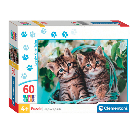 Clementoni Legpuzzel Super Color Lovely Kitty Twins, 60st.