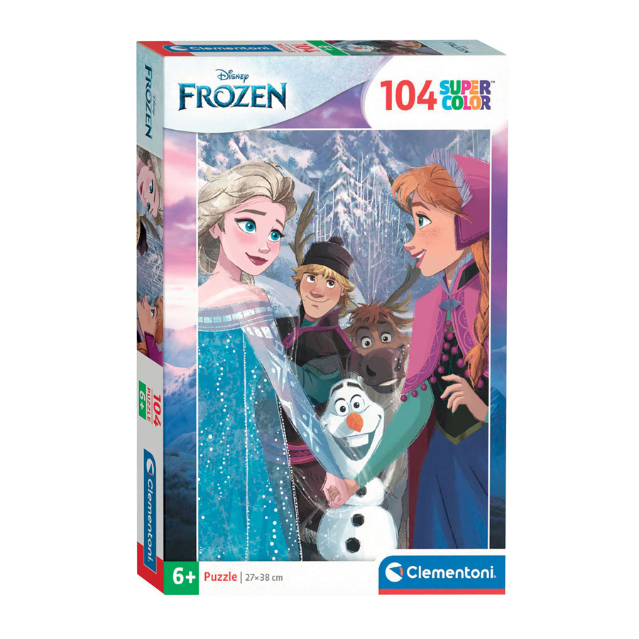 Clementoni - Puzzel 104 Stukjes Frozen, Kinderpuzzels, 6-8 jaar, 25742