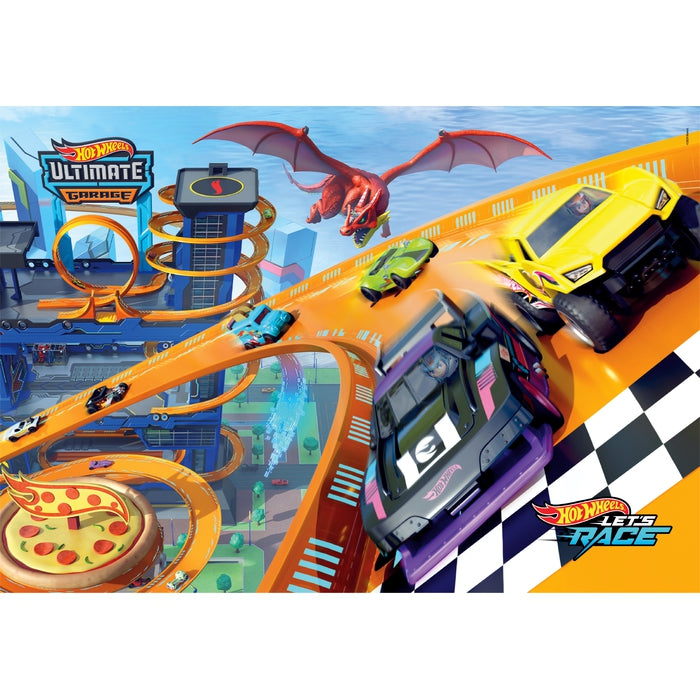 Clementoni Puzzle Super Color Hot Wheels, 104 pièces.