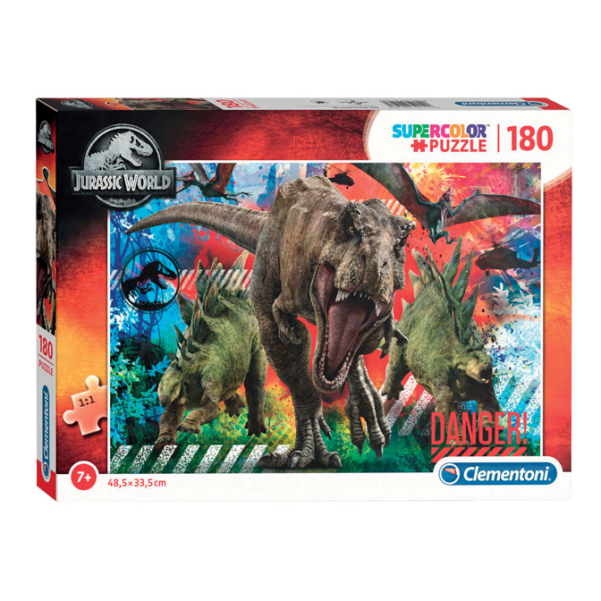 Clementoni Puzzle Super Color Jurassic World, 180 Teile.