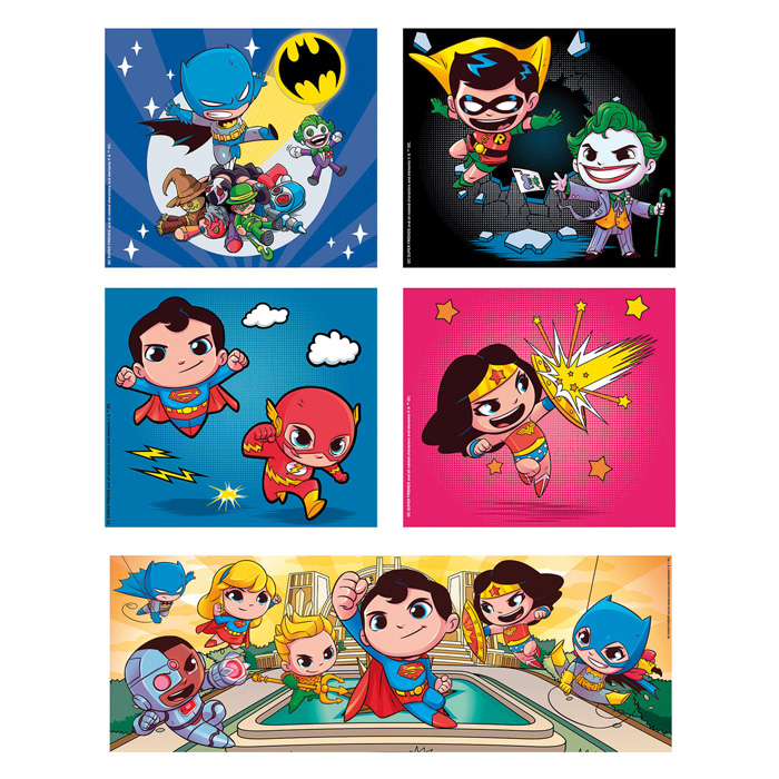 Clementoni Puzzle Super Couleur 10 en 1 DC Comics