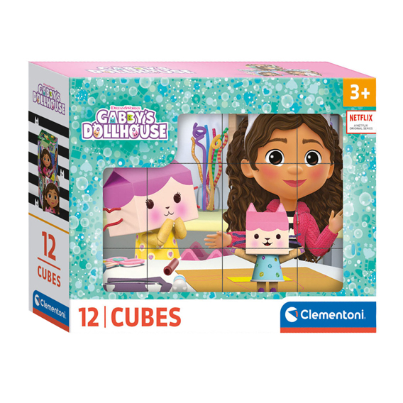 Clementoni Block Puzzle Gabby et la maison magique, 12 pcs.