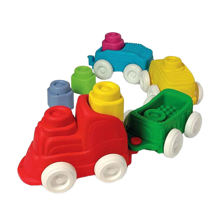 Clementoni Baby - Clemmy Sensory Trein met Soft Blokken, 12dlg.